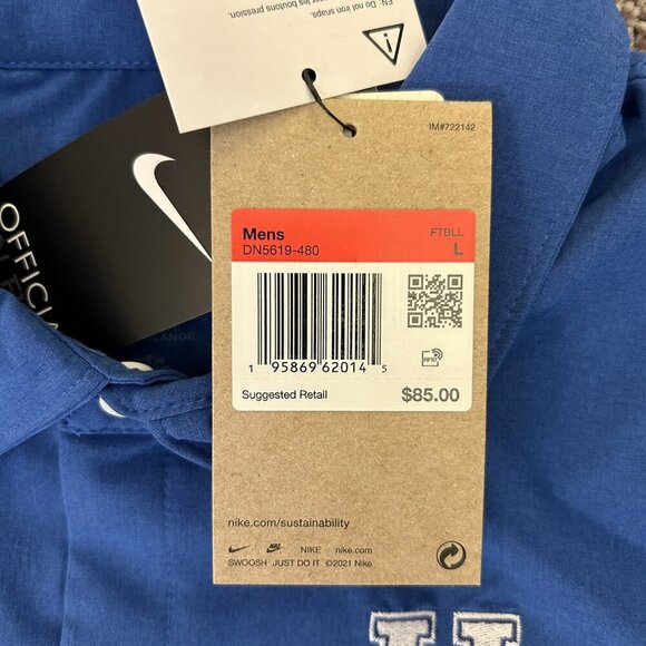 Nike Men's Kentucky Wildcats Polo Shirt Size L Blue NCAA Football NWT $85 - Picture 4 of 12